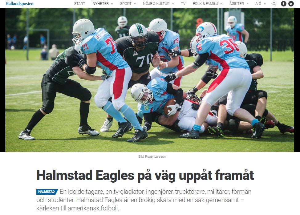 Hallandsposten - Halmstad Eagles reportasje 2016