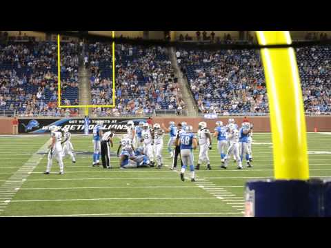 Havard Rugland kicking field goal - Detroit Lions vs New York Jets Preseason