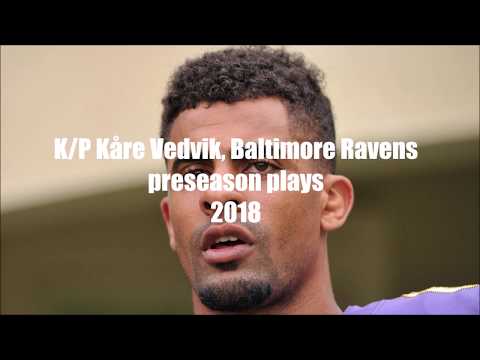 Kicker/punter Kåre Vedvik, Baltimore Ravens, ALL NFL preseason plays 2018