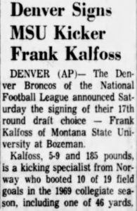 Frank Kalfoss draftes av Denver Broncos