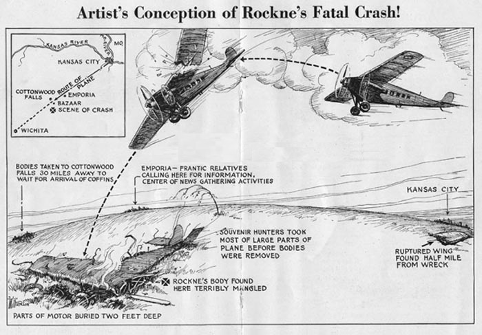 Knute Rockne dør i flykrasj